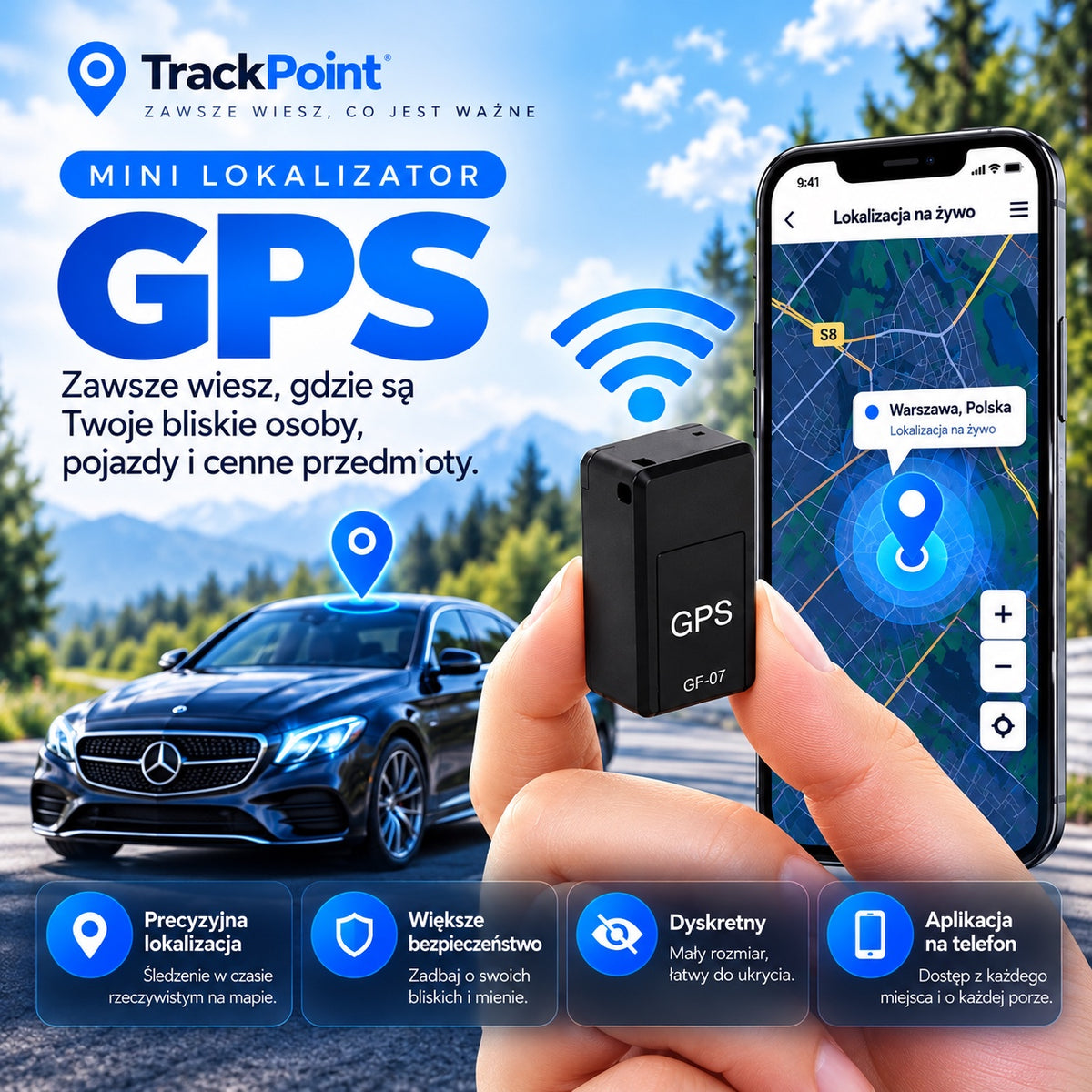 TrackPoint GF07 – lokalizator GPS
